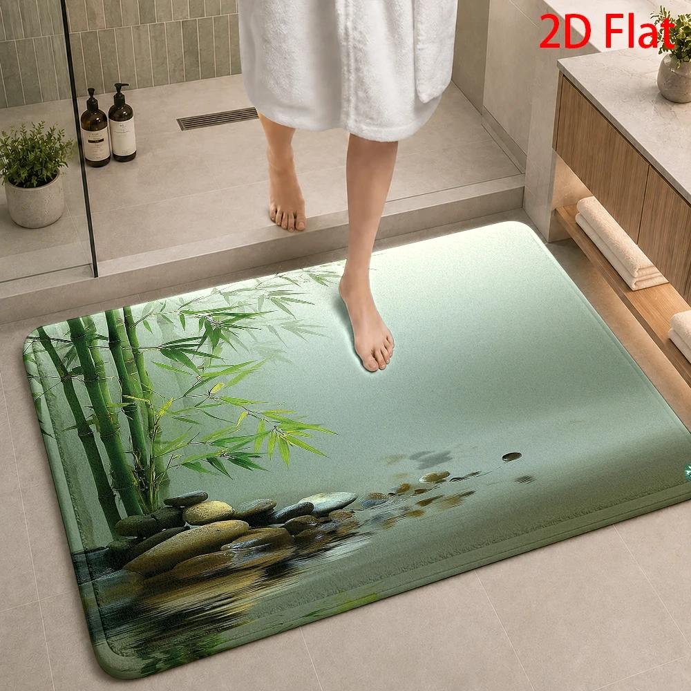 Bamboo Bath Mat - Wodoodporna mata łazienkowa z bambusa, naturalny