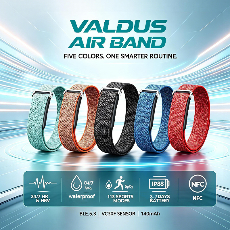 Health Wellness Bracelet - Inteligentna opaska VALDUS Air Band dla