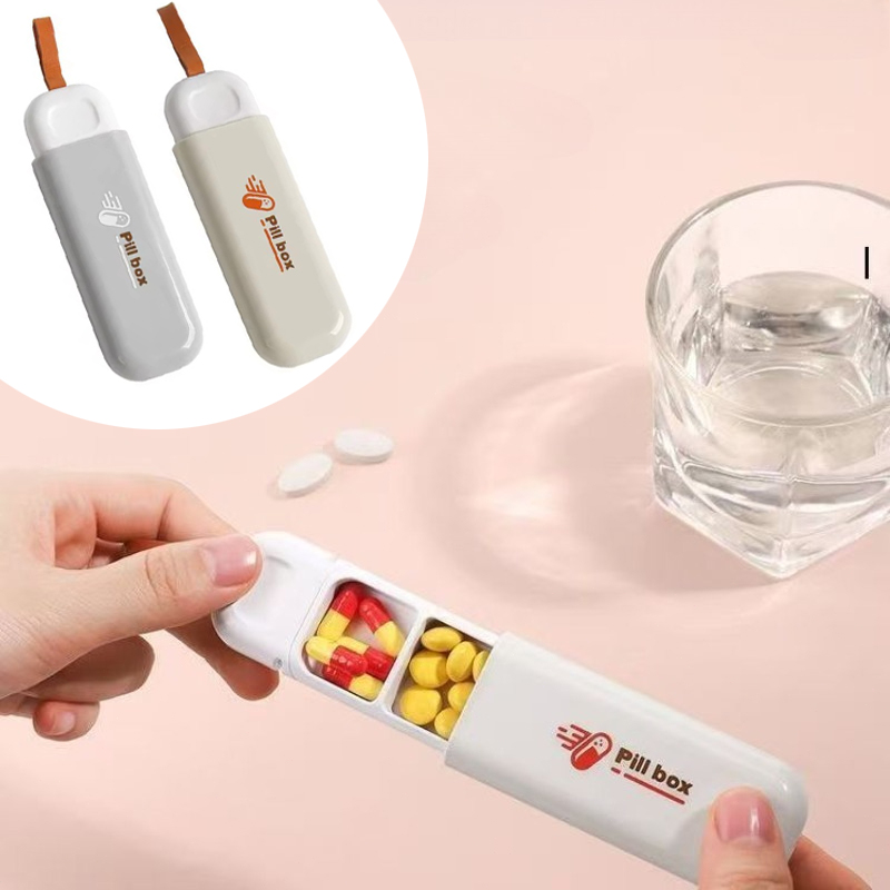 Health & Wellness Unlimited - Przenośna, kolorowa, trzydzielnikowa apteczka podróżna, pojemnik
