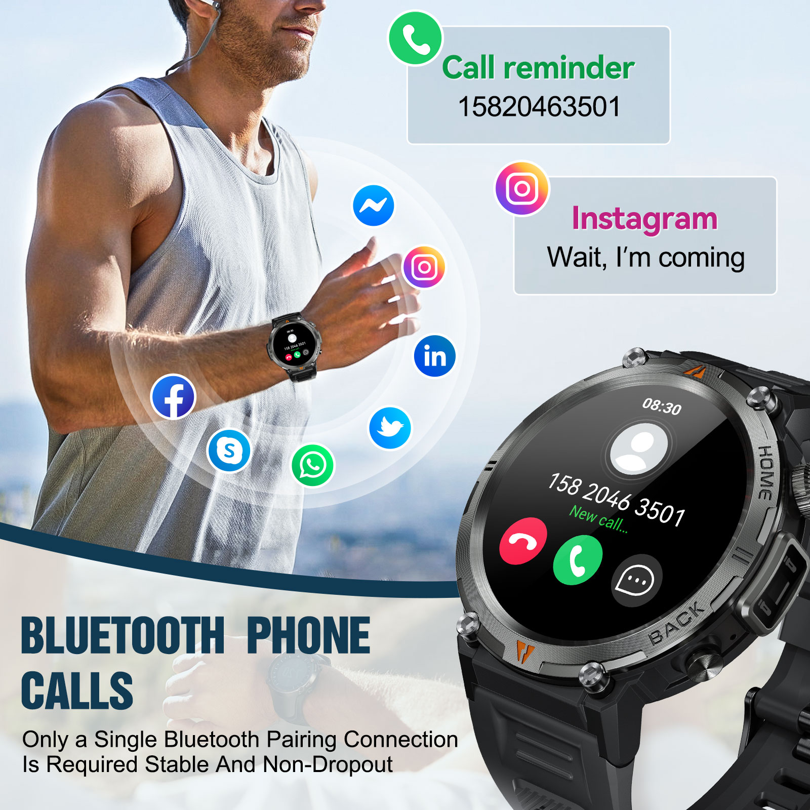 EIGIIS KE3 Bluetooth Call Smar – Health Wellness Bracelet recenzja i cena